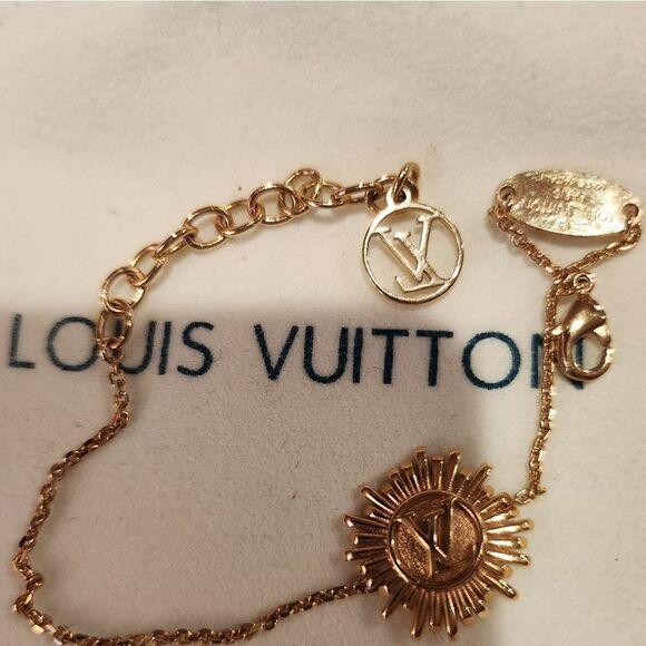 Louis Vuitton Gold Sunburst Bracelet - Picture 1 of 9